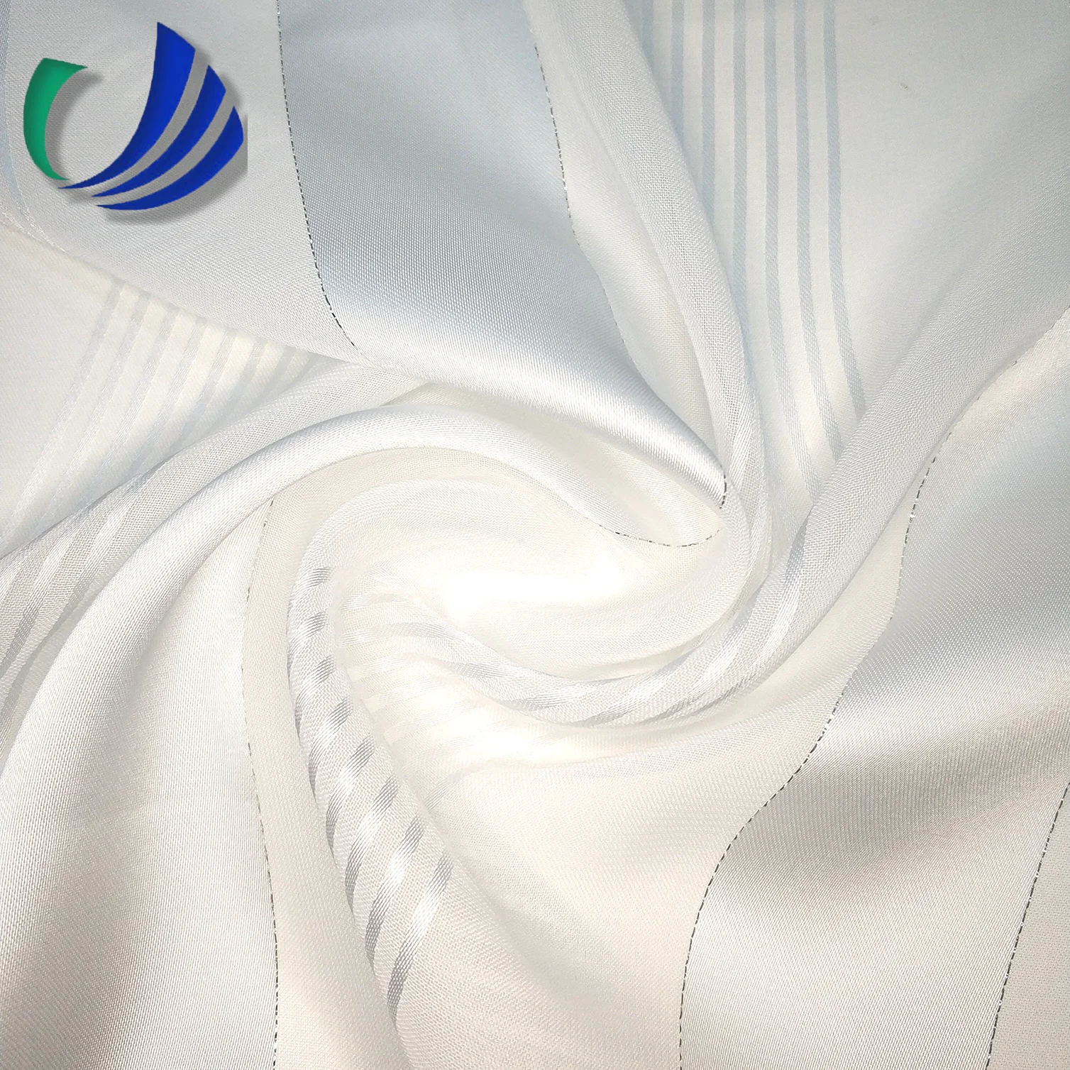 Narrow And Wide Mixed Strip 100% Polyester Satin Silver fabric chiffon lurex