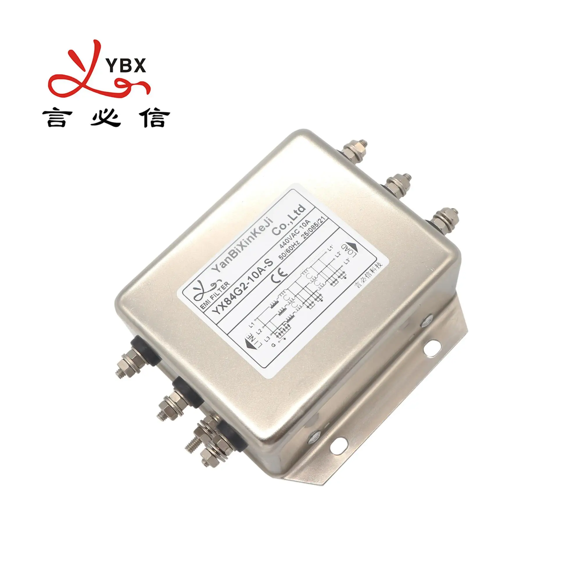 10A 20A 30A 220V EMI Filter Factory Direct Low Pass Three Phase Three Wire Filters