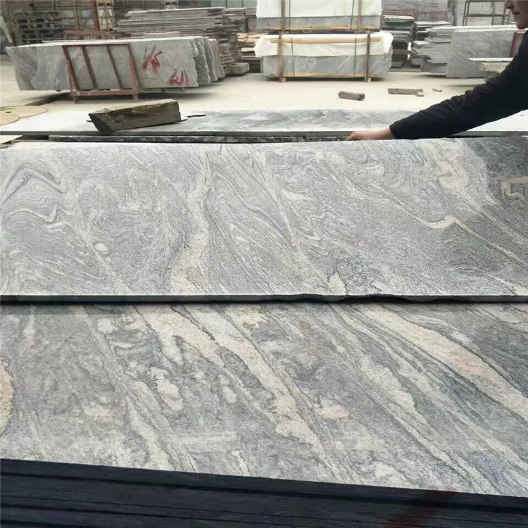 Chinese Beautiful White Grey Granite Juparana Granite Slab Fancy Pattern Chinese Natural Construction Material