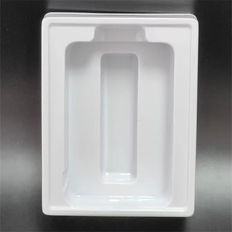 Plastic PET/PVC /PS White Matte Flocking Material Tray for Cosmetics Skin Care Set Plastic Blister Tray