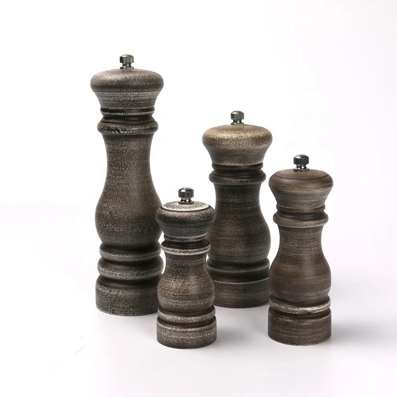 Wooden Pepper Mill or Salt Mill - Best Pepper or Salt Grinder Wood with a Adjustable Ceramic Rotor and Easily Refillable