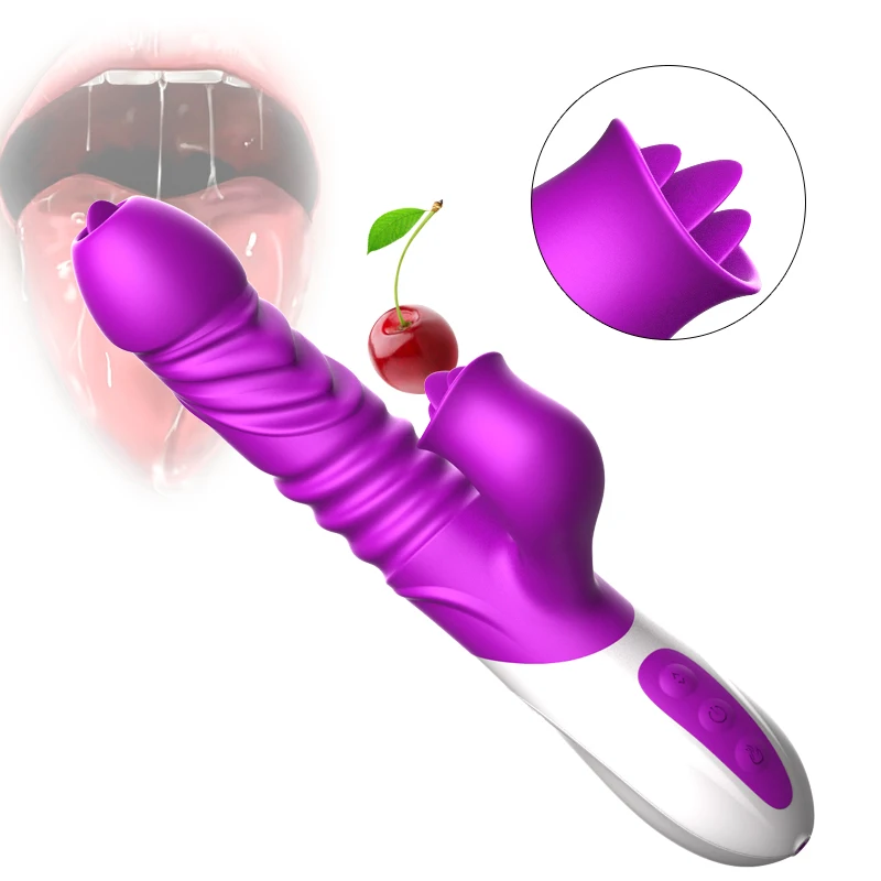Real Touch Female Masturbation Vibrators Toys Double Vibrating Stimulation Tongue Vibrator Stimulate Clitoris Female G Spot