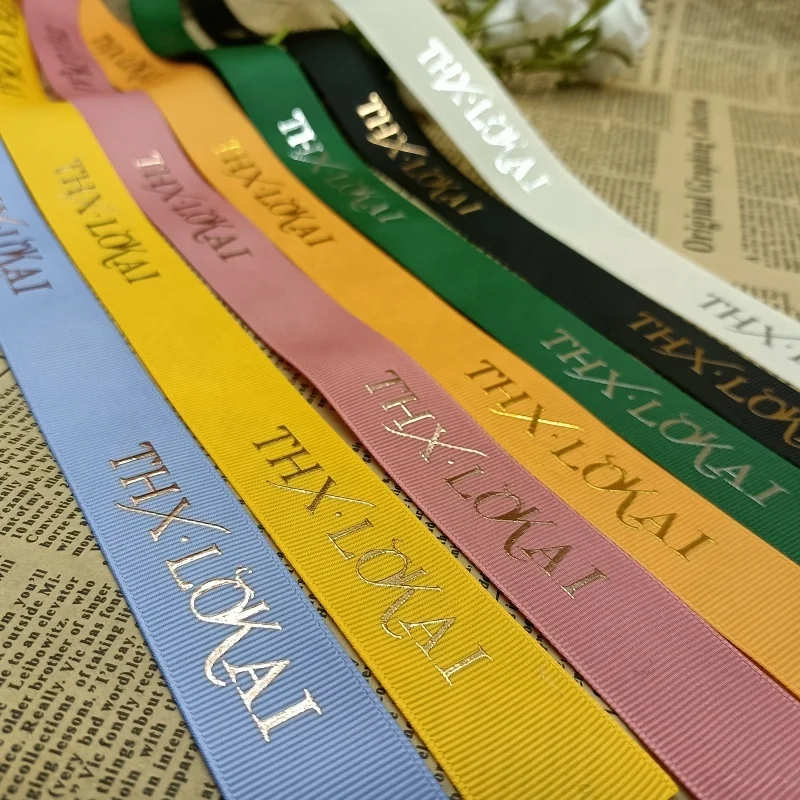 Factory Personalized Gift Wrapping Ribbon Custom Printed Satin Ribbon Words Logo Custom Ribbon For Gift