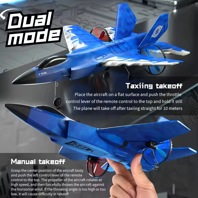 Remote Control 2.5 Channel Airplane Jet Glider F35 Epp Foam Rtf Intelligent Gyroscope High Speed Motor Fighter Plane Rc Airplane