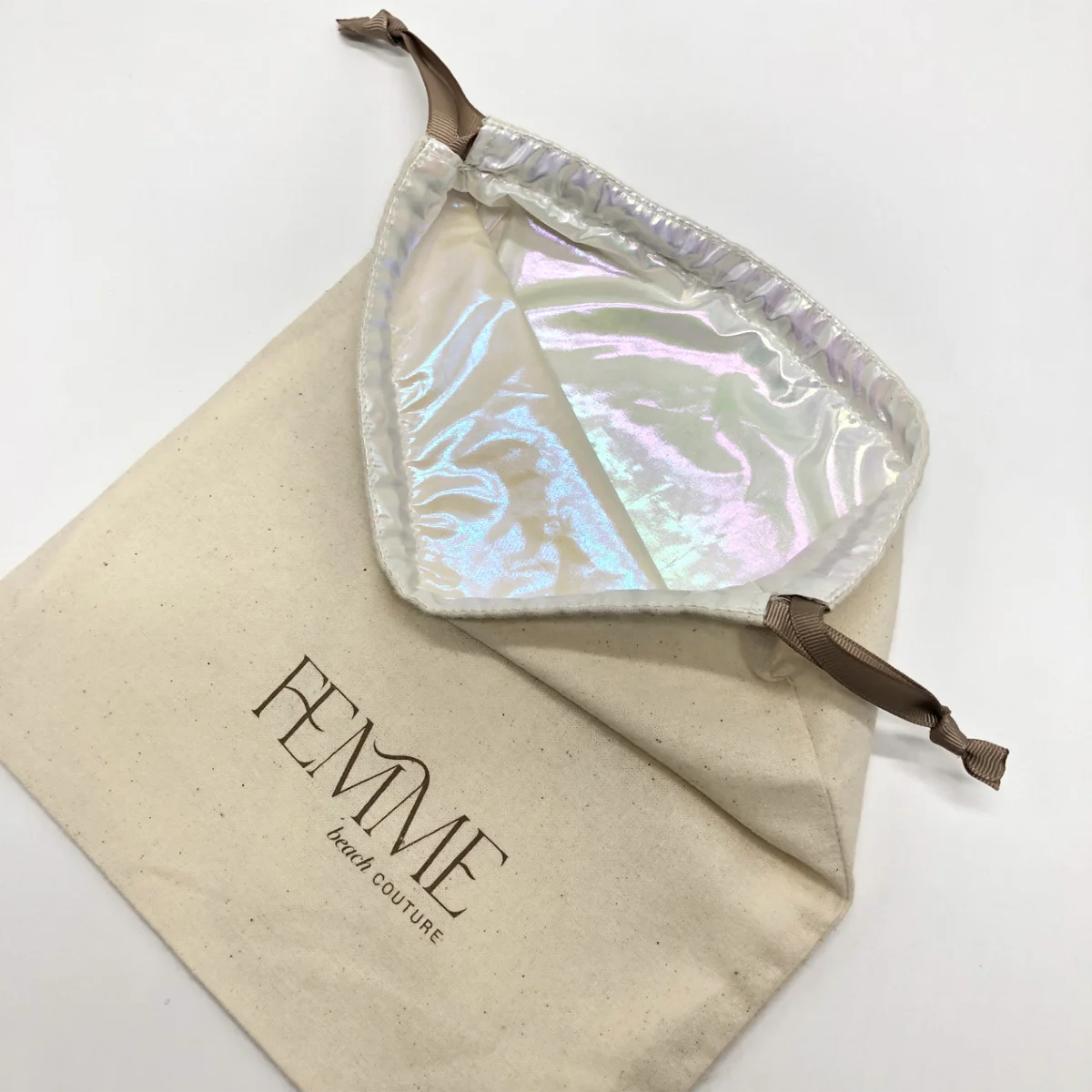 Natural Cotton Drawstring Dust Bag With Waterproof Cloth Swimsuit Underwear Clothes Shoe Packaging Cotton Dust Pouch