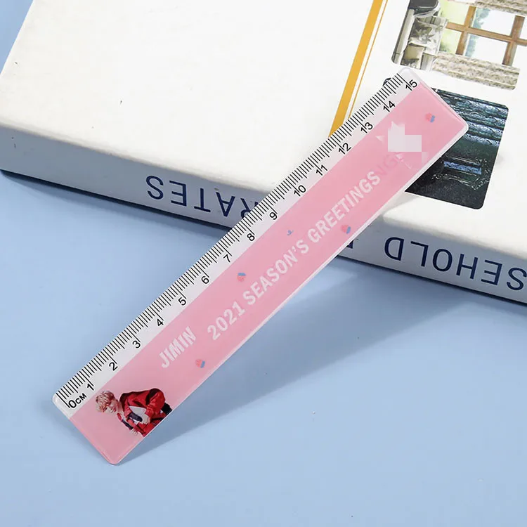 Оптовая продажа KPOP Bangtan boys Straykids двойная ITZY офисные и школьные принадлежности линейка акриловая линейка