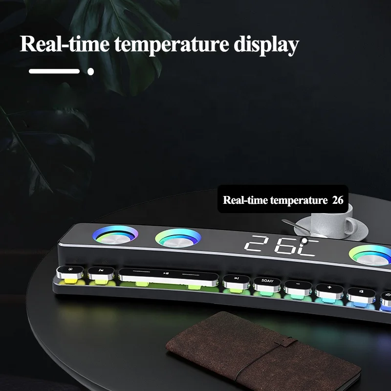 RGB Surround Soundbar blue tooth 5.0 Home Speaker Wired Computer Speakers Stereo Subwoofer Sound Bar For PC Laptop Theater TV