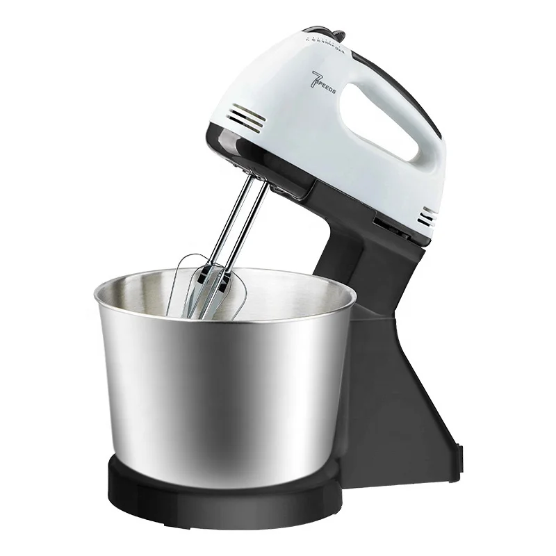 Electric Stand food mixer egg beater hand mixer with stainless steel bowl kitchen mixer