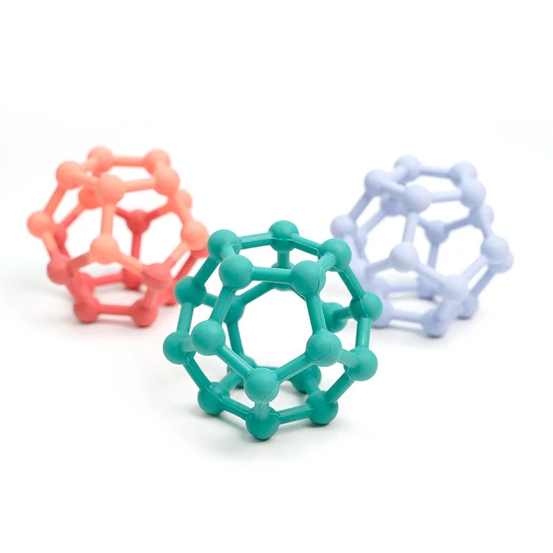 Silicone Ball Baby Children Teeth Bite for Toddler Kids Gift Set Food Grade Toys Bite Block Soft Toy Unisex Silicone Doll 2pcs