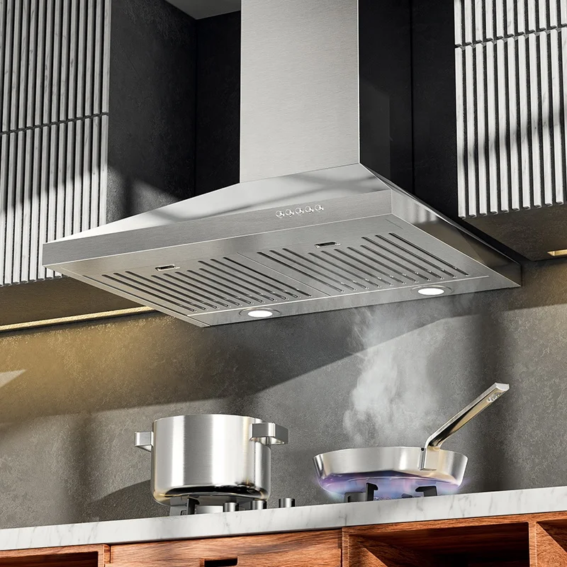 Выгодная цена Нажимные кнопки 30 дюймов настенное крепление из нержавеющей стали бленда дальнего действия