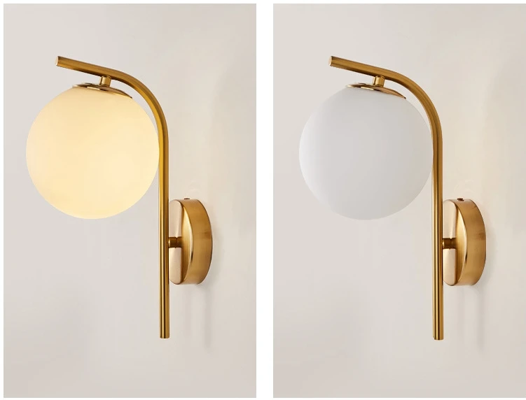 Modern Simple Personality Aisle Bedroom Head Wall Lamps All Copper Bedroom Bedside Contracted Living Room Corridor Wall Lamps