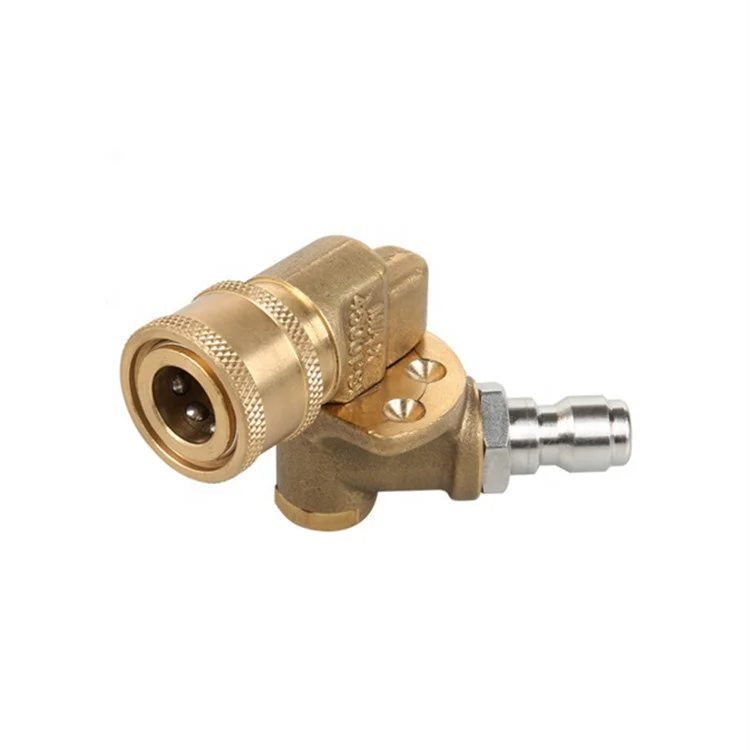 Соединитель вращающийся на 90 градусов, пять уровней, 1/4 дюйма, быстрая розетка + 1/4 дюйма, разъем быстрого отключения для автомойки высокого давления