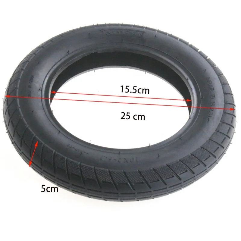 XUANCHENG 10 inch 10x2-6.1 Inflatable Thickening Wheel Outer Tire 10*2-6.1 Tyre for Xiaomi Mijia M365 Electric Scooter Tyre Part