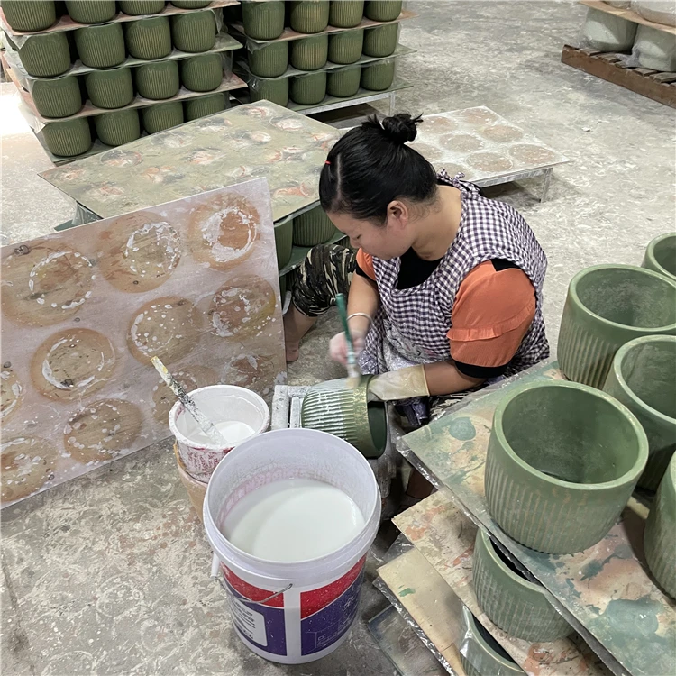 Hot selling home hotel decoration planter flower fibre clay pot garden fibreglass plant pots