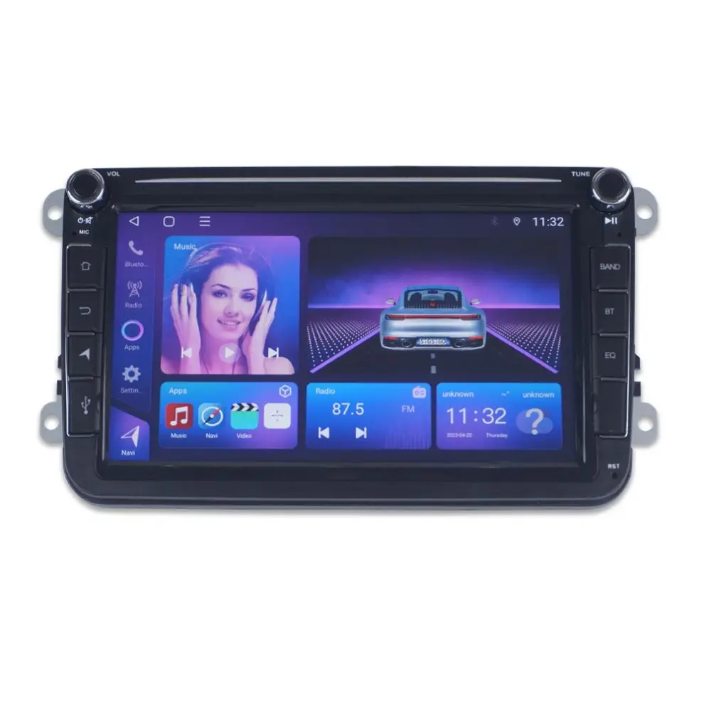 Wholesale 8 Inch double din In-dash Car android player Touch Screen gps navigation for car radio android player 2 din android