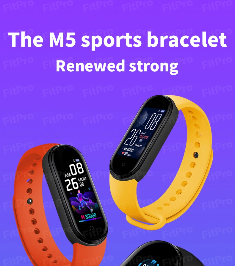 New Product M5 Smart Watch Fitness Tracker Band MI 5 Heart Rate Smart Bracelet Smartwatch M5