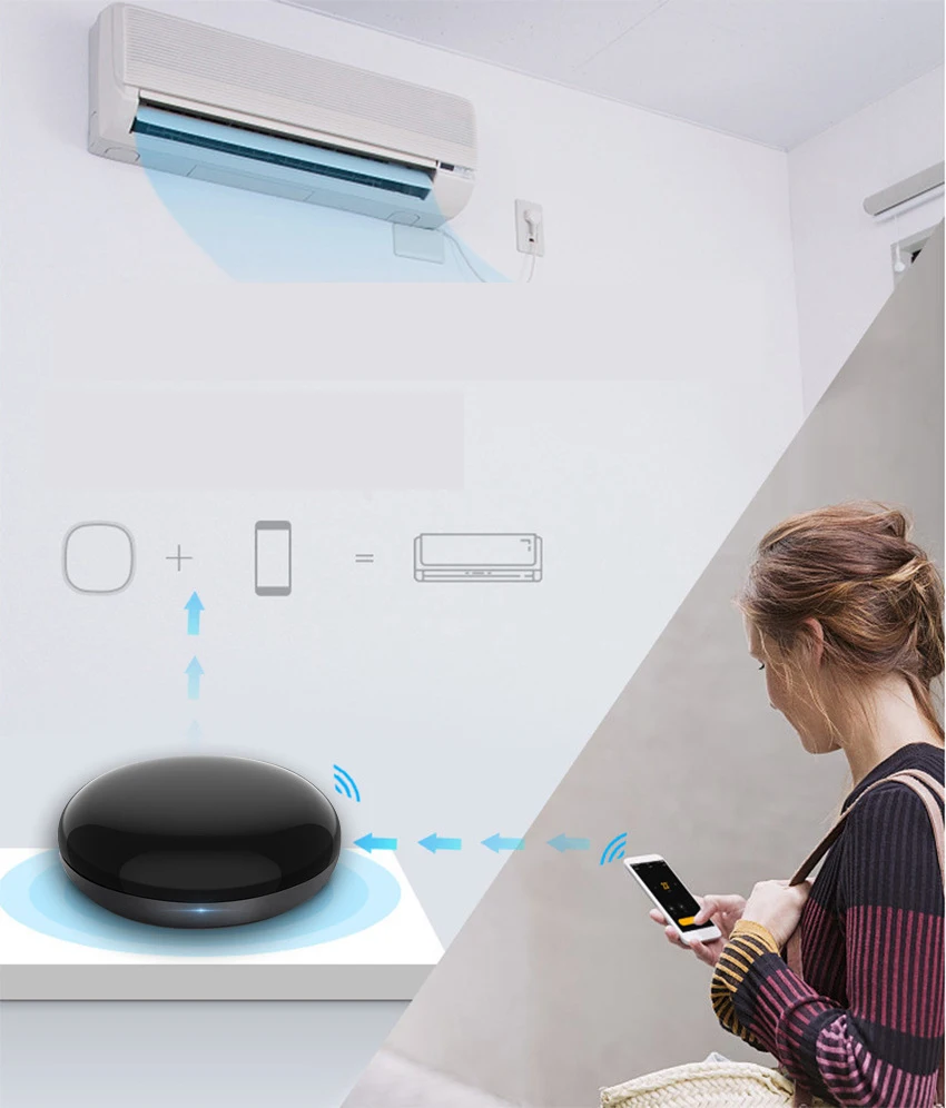 Smart Universal IR Remote Wifi Tuya For Smart Home Control For TV AC And DVD Air Conditioner Works With Google Home Alexa