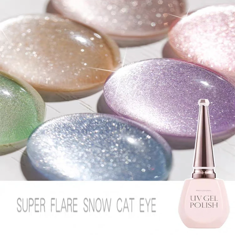 Magnetic cat nail polish Glitter super shiny cat eye UV gel polish free samples private label factory supplier