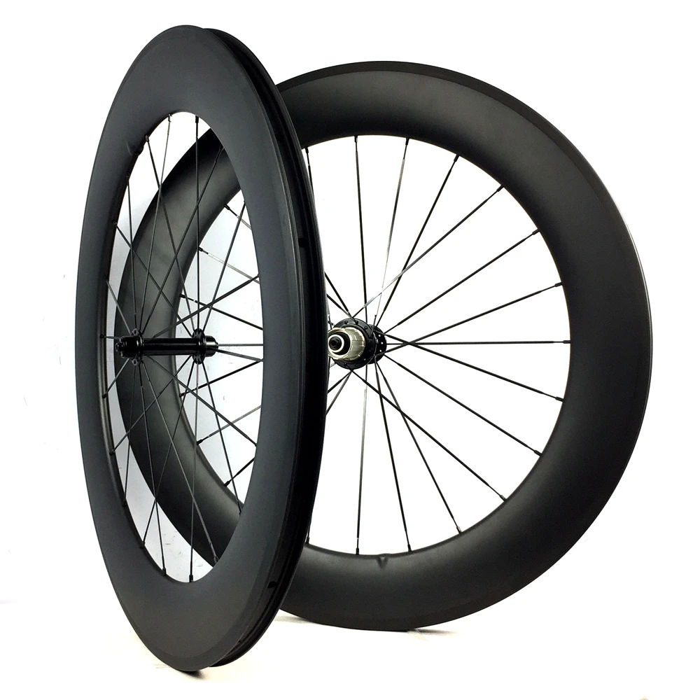 BIKEDOC WR2680V New Trend Dimpled Surface Full Carbon Road Bicycle Wheels 700C 80mm High 26mm Wide U Shape Clincher 80C-25