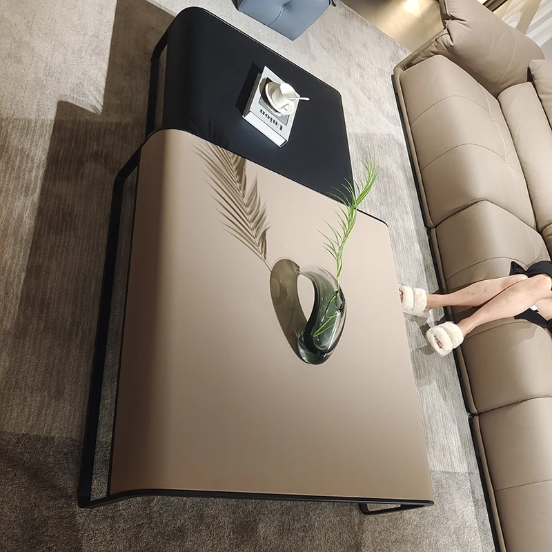 Modern Nordic Wrought Iron Coffee Table Home Living Room Furniture Metal Material