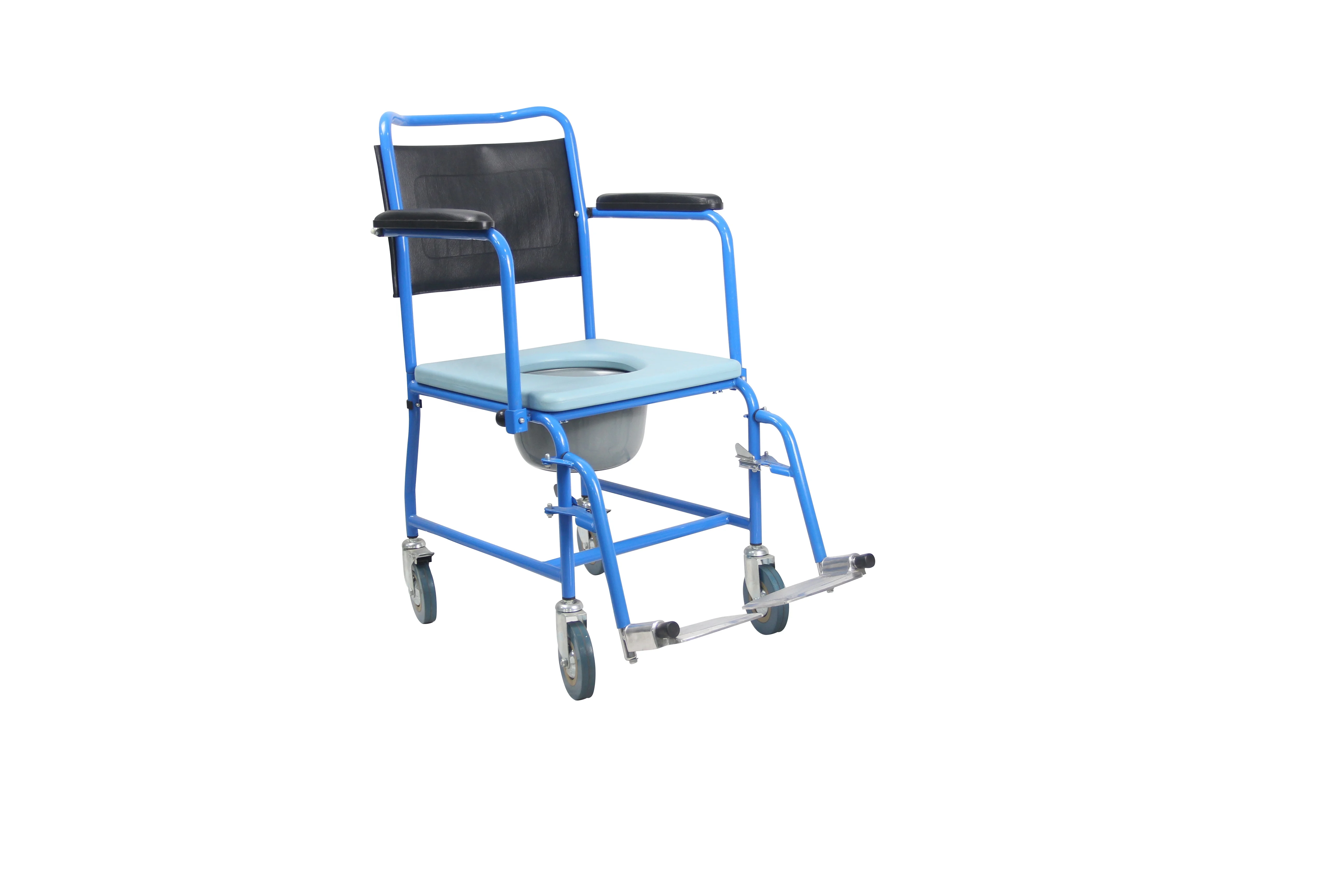 Adult Convenience Steel Manual Wheelchairs Disabled People Wheelchair Toilet Health care Wheelchair