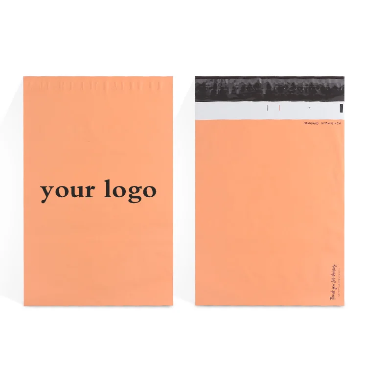 Custom Logo Recycled  Large Poly Mailers Mailing Bag Orange Postage Mailing Satchel