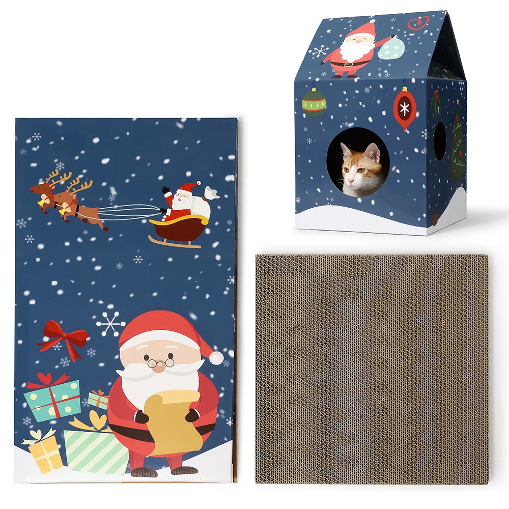 Wholesale Eco-Friendly Interactive Cat Scratcher Corrugated Cardboard Pet House Paper Material for Indoor Home Use