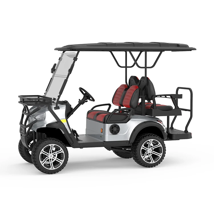 2024 Hot Sale Aluminum Frame Floor 4 Seater Mini Golf Cart Off-Road Electric Golf Carts Lifted Club Car With Ac System