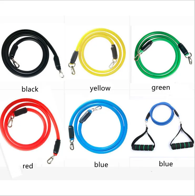 Multifunctional exercise yoga tension rope fitness training tension with elastic rope 11 sets of tension apparatus