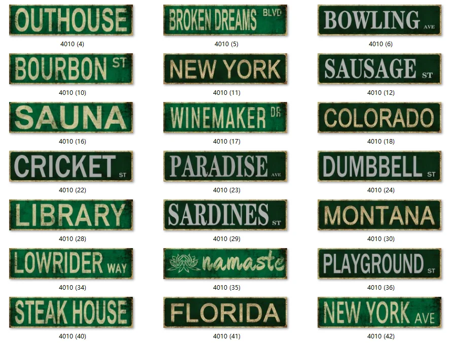 Street Signs Of Stoner Avenue - Vintage Metal Tin Sign Decor for Home, Restaurant, Bar, Cafe, Garage