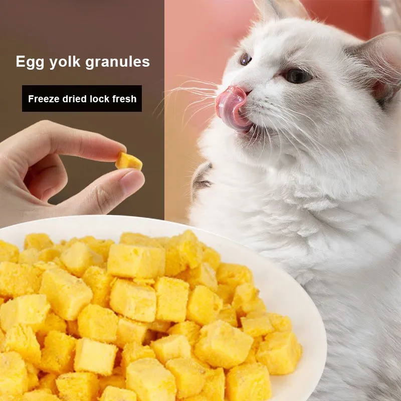 whole quail egg freeze dried food  cat dog treats 100% Natural Freeze dried Chicken Egg Yolk dog snacks