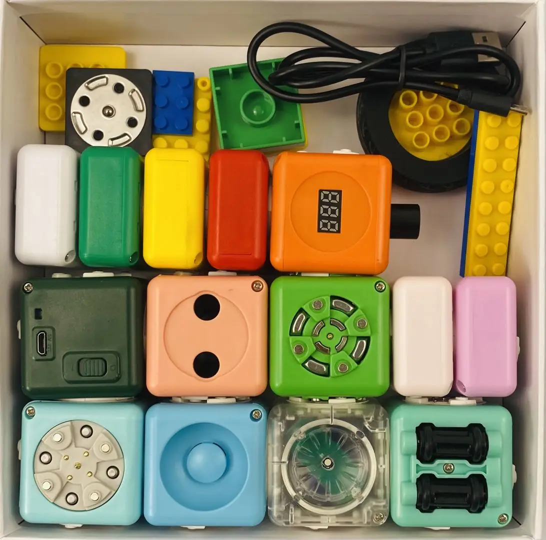 14 Pcs Family Fun Pack Modular Programmable Magnetic Building Blocks for Making Toys Robots