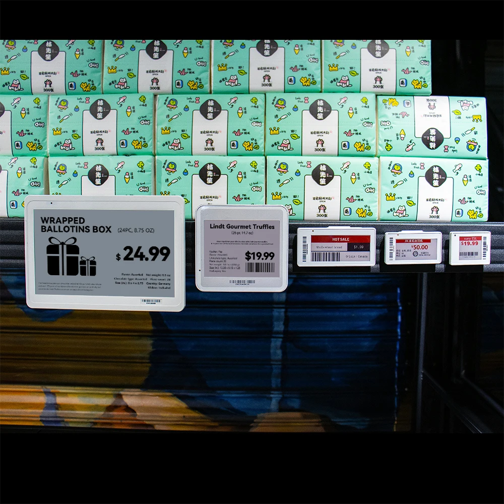 E Ink epaper Wifi Esl Electronic Shelf Label System Demo Kit Digital Price Tag Display