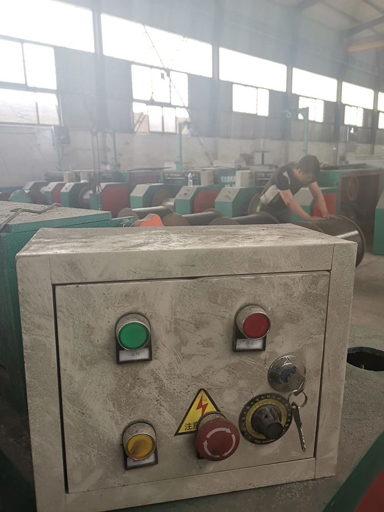 Wire drawing machine with wire flattening