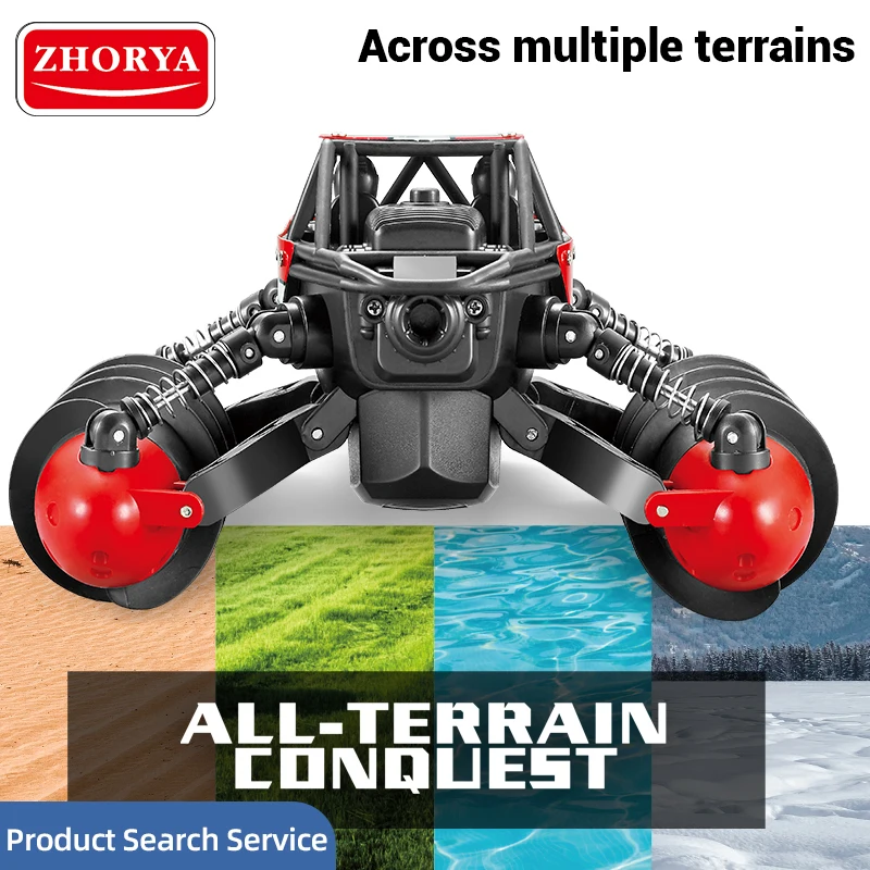 Leemook 2024 2.4G Amphibious Waterproof Line Amphibious Remote Control Car Remote control programming stunt climbing car