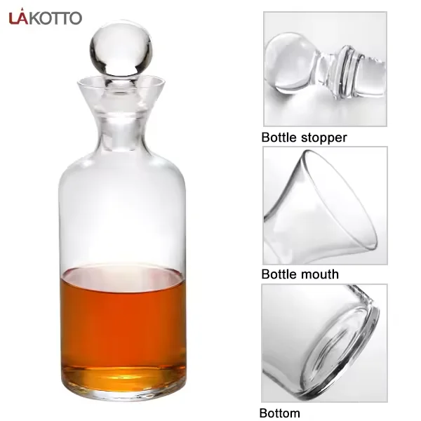 1200ml Artificial Wine Bottle Creative Slant Stand Set Crystal Wine Creative Wine Glasses Whiskey Set Alcohol beverage decanter