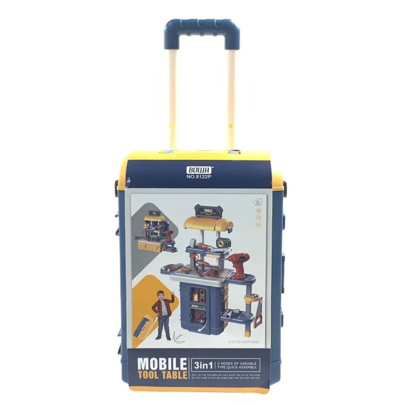Pretend Play Preschool 3 In 1Tool Set Convertible Into A Mobile Workbench Toy Tools
