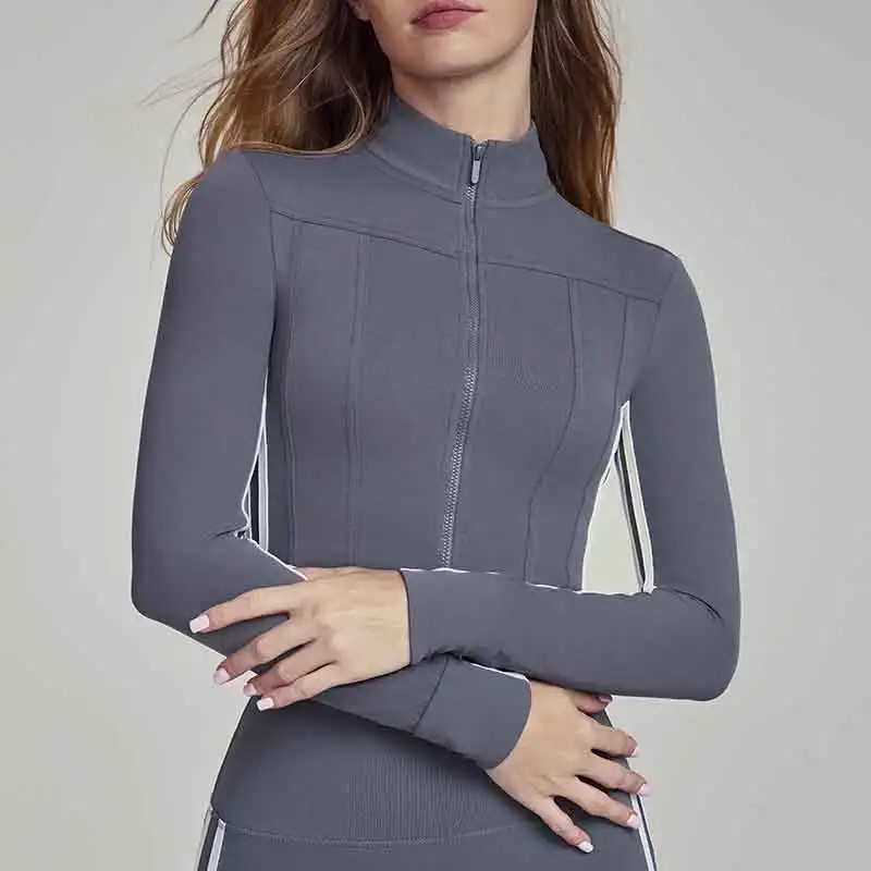 Autumn winter athletic yoga jacket leggings suit comfortable versatile casual wear outdoor running sportswear fitness set women