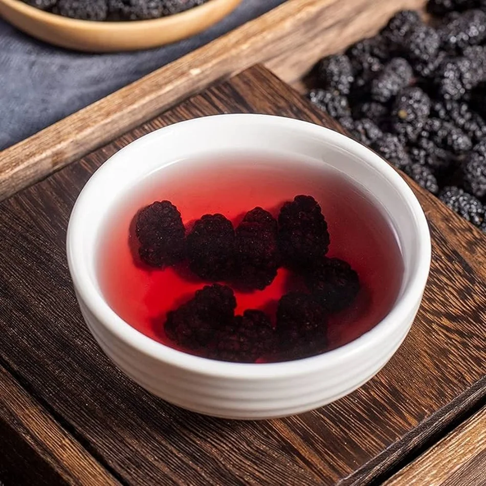 Organic Dried Black Mulberries pure natural Mulberry fruit tea