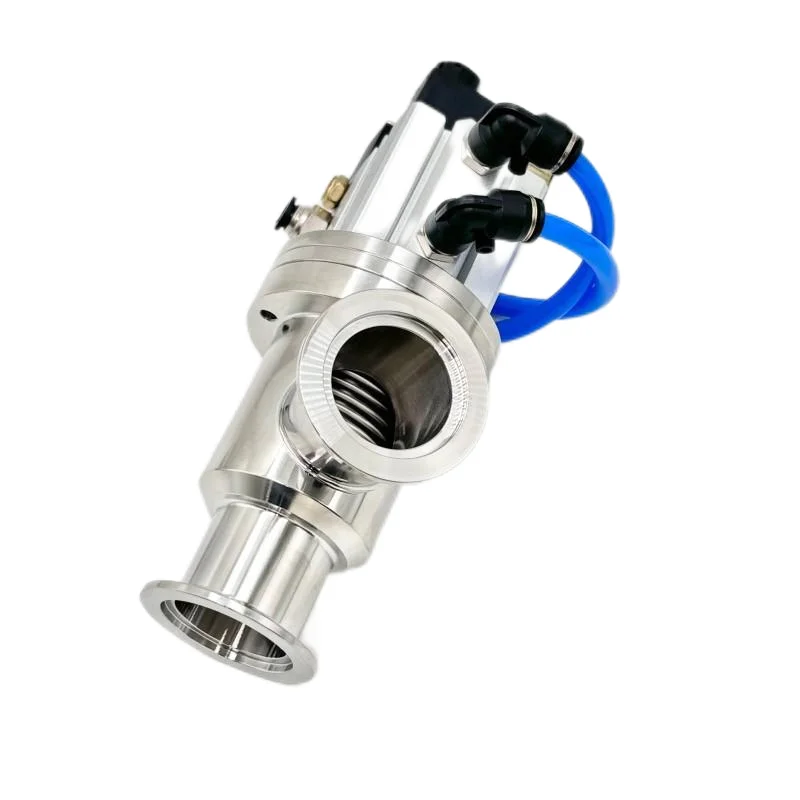 Stainless Steel Air Actuator High Vacuum Flapper Valve KF CF Bellows Vacuum Valve