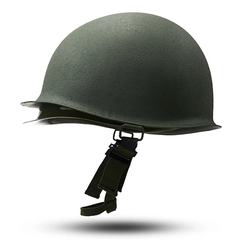 Lightweight Ww Ii M1 Army Green Steel Helmet With Camouflage Cover
