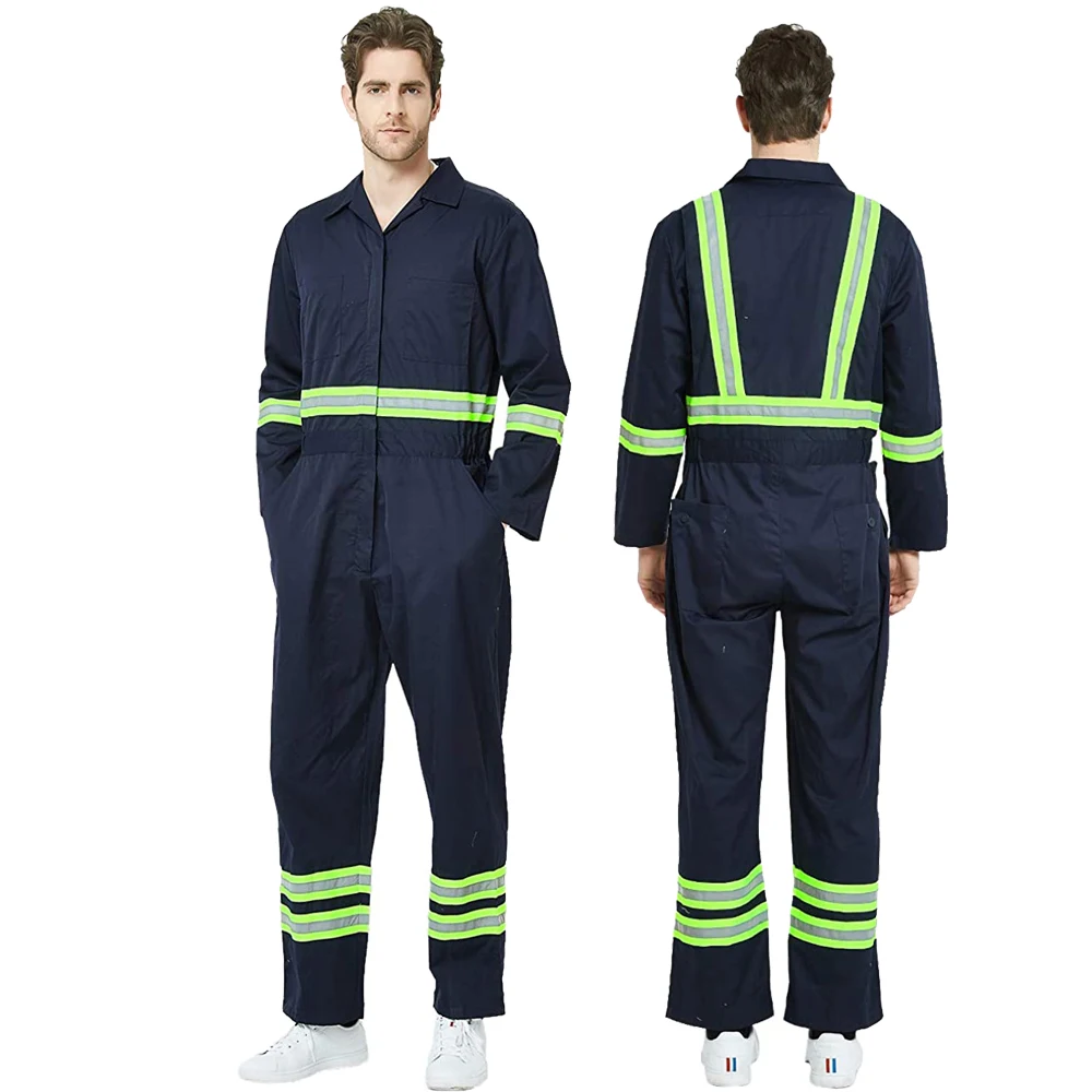 Latest Engineer  Workwear Work Suit High Visibility Reflective Strip Safety Coverall