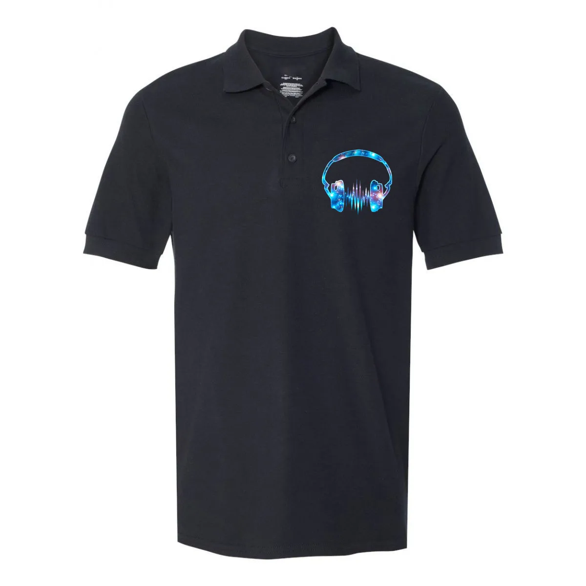 
 Рубашка-поло для мужчин и женщин, рубашка с наушниками, с рисунком волны, космоса, сердцебиения, музыки, новогодний подарок, одежда для гольфа  
