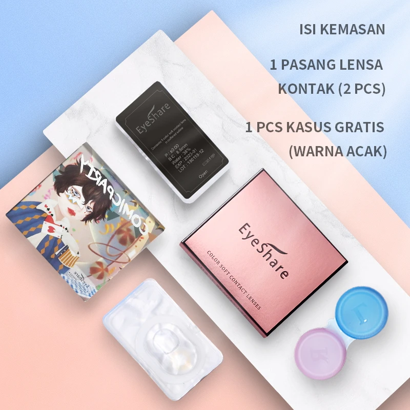 Eyeshare lenses cases Practical Colored Contact Lens Packing Box Contact Lenses Packaging Box Color Contact Lens Logo Custom