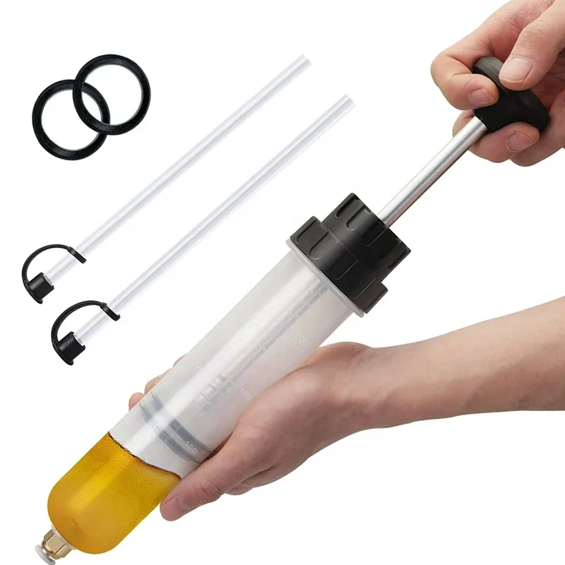 Auto Oil Change Syringe with Hose Manual Fuel Suction & Filler Fluid Oil Change Evacuator Pump  Car Brake Fluid Oil Extractor