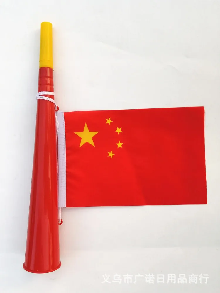 XINRUIKEN Custom cheer on the plastic horn trumpet loudly speaker with flag