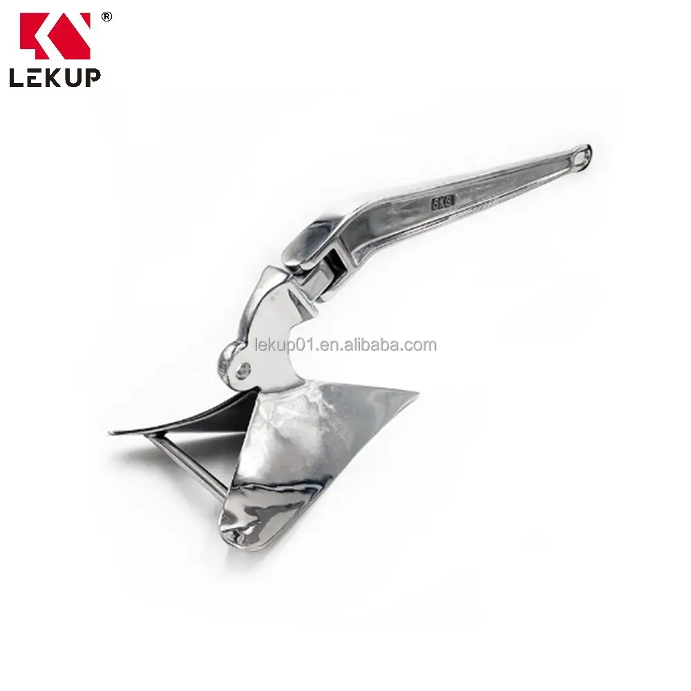 Hot Sale Marine Hardware Yacht Plow Anchor 316 Stainless Steel Swivel Plough Anchor Boat Accessories Plough Anchor