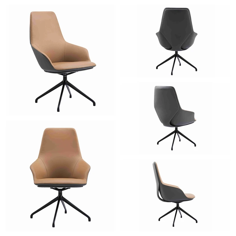 modern leisure home office chair hotel chair full grain leather chair