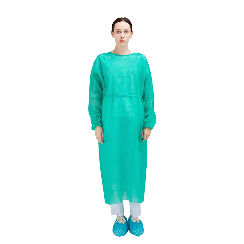 MDMA qualified Disposable Polypropylene Isolation Gowns Elastic Cuff Long Sleeve Isolation Gown
