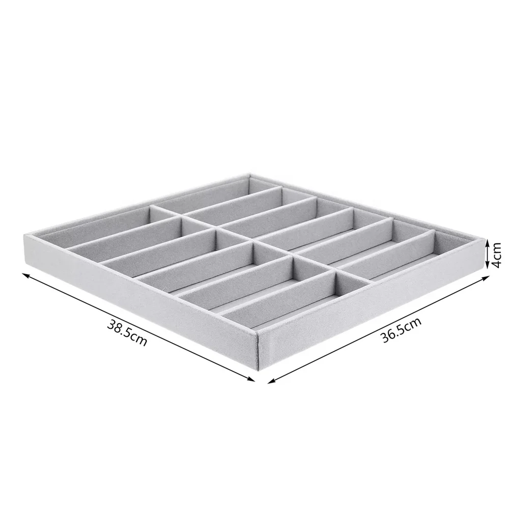 Eyeglasses Display Tray Fashion Custom Velvet Lining Large Capacity Multifunctional Eyeglasses Display Tray